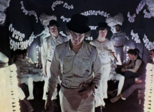 still-of-malcolm-mcdowell,-warren-clarke-and-james-marcus-in-a-clockwork-orange