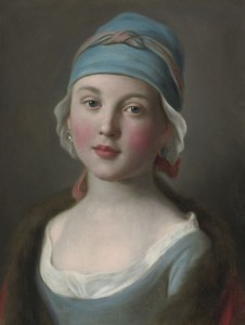 Pietro Antonio Rotari (1707-1762) - Portrait Of A Russian Girl In A Blue Dress And Headdress