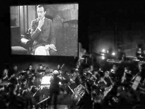 Silent movie and orchestra