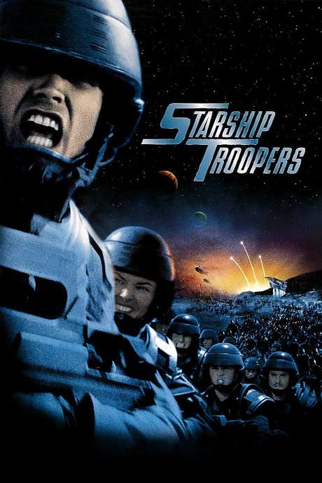 Poster for Paul Verhoeven's "Starship Troopers" (1997). Image courtesy of Letterboxd.